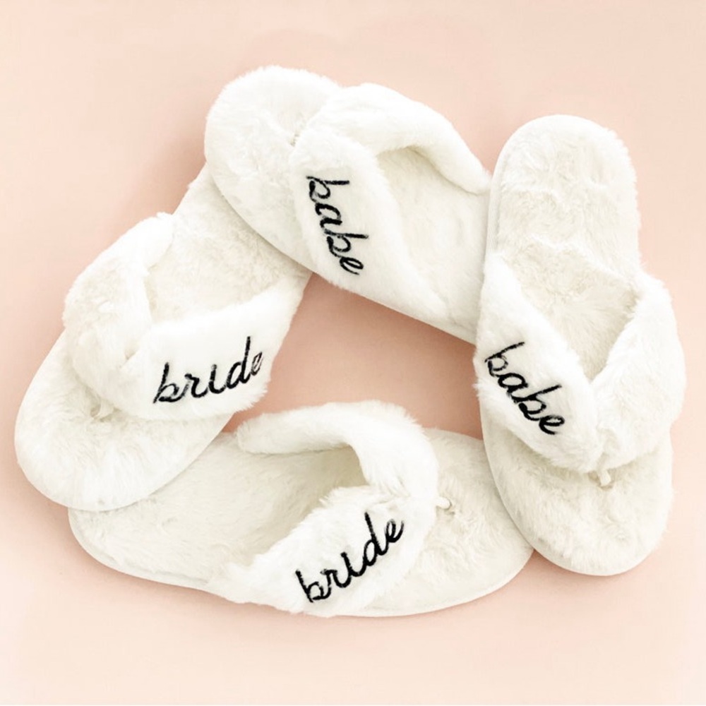 Bride and Bridesmaid Slippers